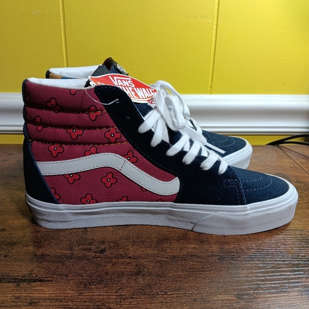 Vans Shoes Mens 7.5 Womens 9 Sk8-Hi Tie Print Suede Canvas Skateboarding - Picture 7 of 10